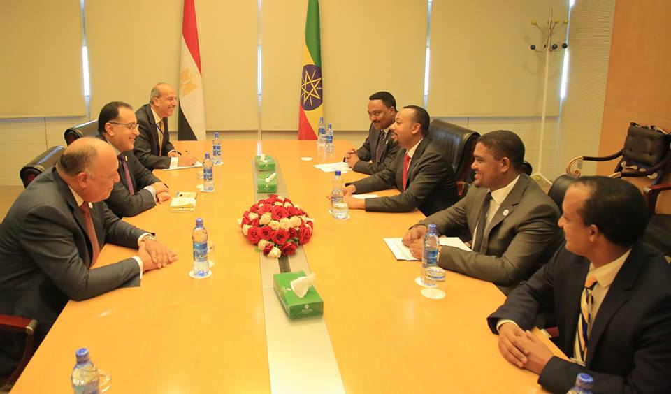 Ethiopian PM Dr. Abiy met with Egyptian PM Mostafa Madbouly on the margins of the 11th @_AfricanUnion Summit. Agreed to further strengthen the mutually beneficial cooperation, enhance people-to-people ties and expedite the ripartite technical consultations among Ethiopia, Egypt and Sudan   
