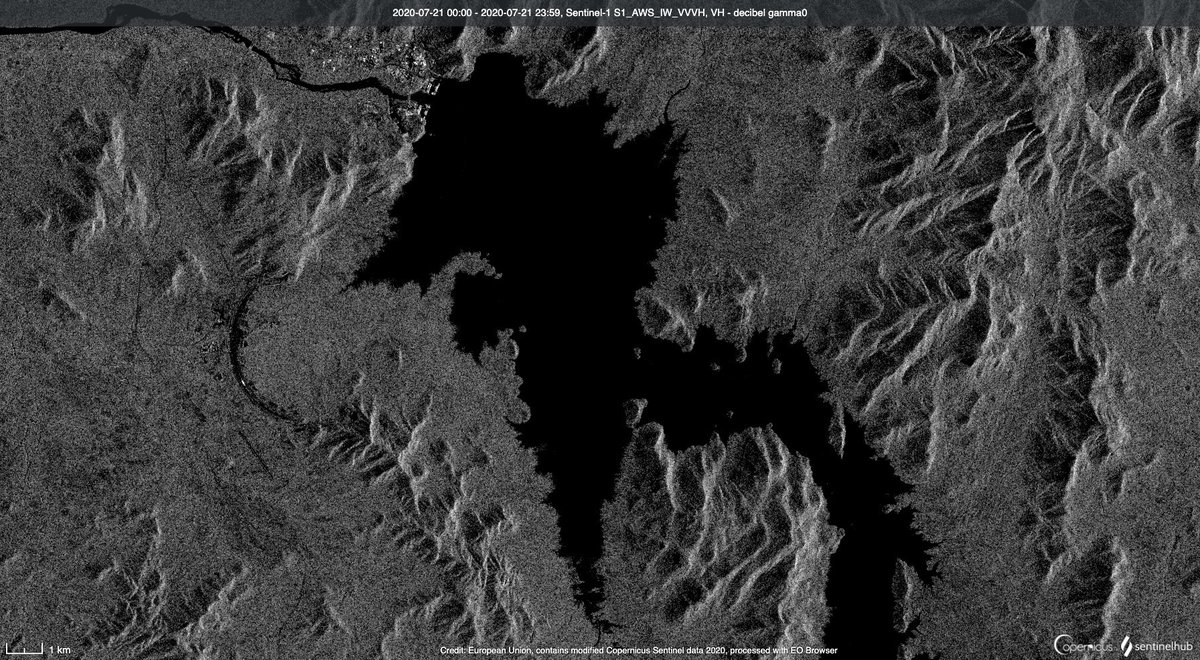 Satellite imagery from yesterday (21 July) of the Grand Ethiopian Renaissance Dam shows significant swelling in reservoir