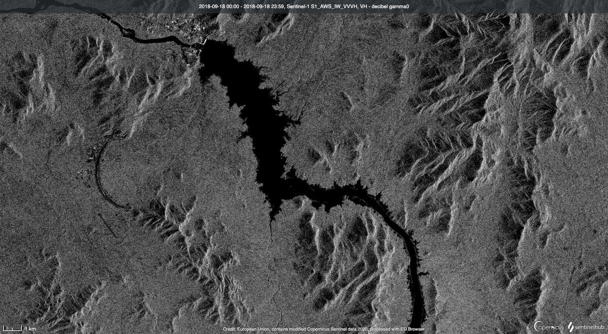 Satellite imagery from yesterday (21 July) of the Grand Ethiopian Renaissance Dam shows significant swelling in reservoir