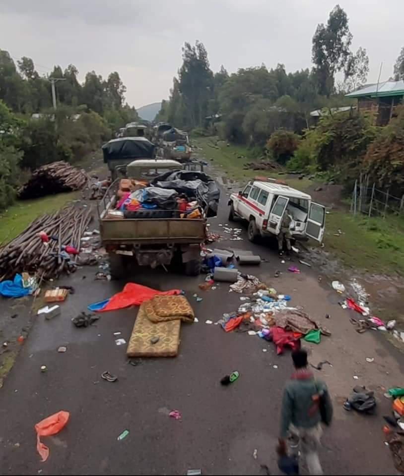 The TDF have ambushed and destroyed a large convoy on the B22 highway towards Debre Tabor, resulting in many vehicles destroyed or captured, including a T-62, Type 89 and two other unidentifiable tanks. Several soldiers were also captured